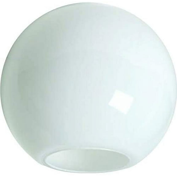KastLite 20" White Acrylic Lamp Post Globe | Smooth Textured with 5.25" Neckless Opening | Manufactured by Crown Plastics