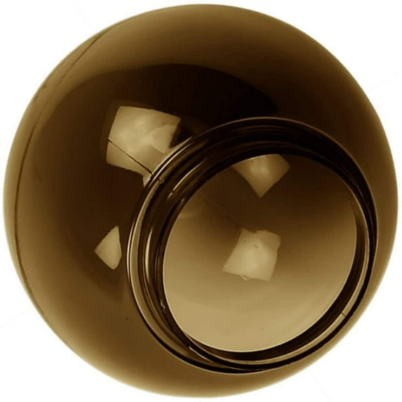 KastLite 6" Bronze Acrylic Lamp Post Globe | Smooth Textured with 3.14" Screw Neck | Manufactured by Crown Plastics