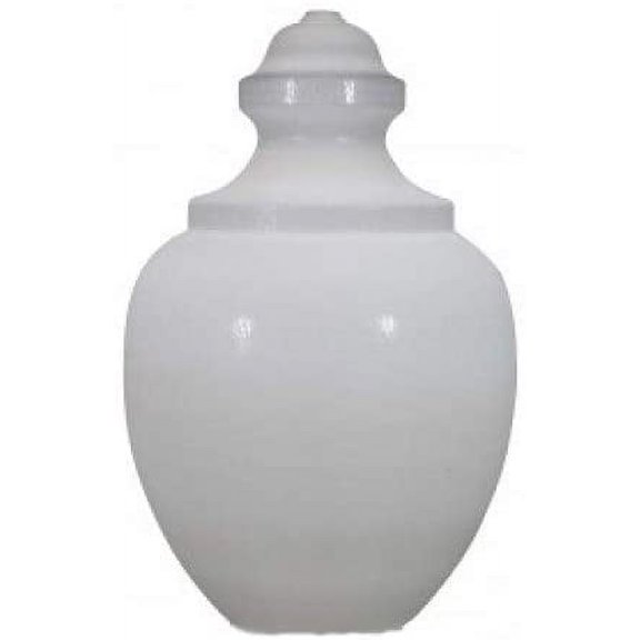 KastLite 88465-WH-5N Polyethylene White Acorn Neckless | 16.14" Height x 10.75" Width x 5.25" Interior Diameter | Manufactured by Crown Plastics