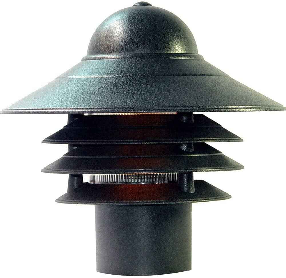 KastLite Black Nautical Post Lamp | 10" High Outdoor Coastal Fixture | Fits 3" Posts | UL Listed | Includes 5000K Energy Star LED Lamp