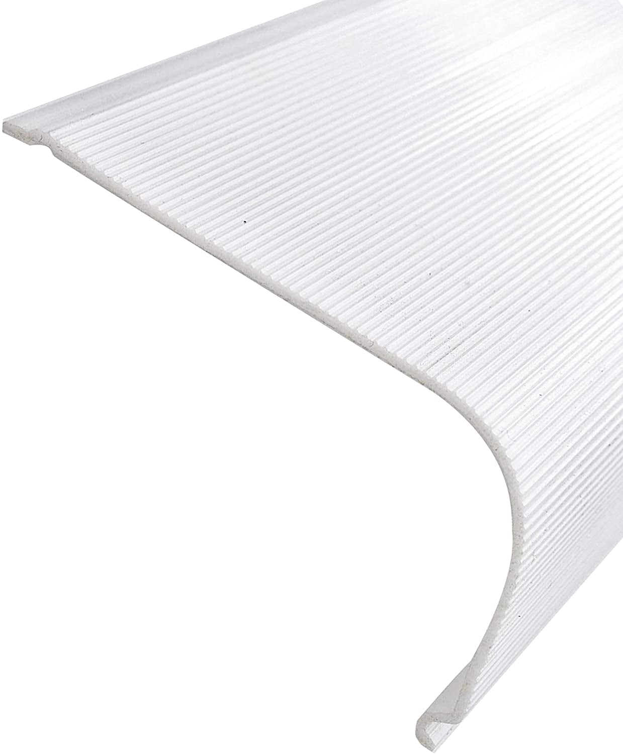 KastLite Curved Under Cabinet Lens Diffuser | White Ribbed Acrylic Replacement Cover | 24" Length x 2-3/4" Width x 1-3/8" Height with Non-Yellowing Acrylic Lens