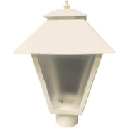 KastLite Polycarbonate Outdoor Post Light Lantern with White Finish | 10.5" x 18" | Fits a 3" Pole Top