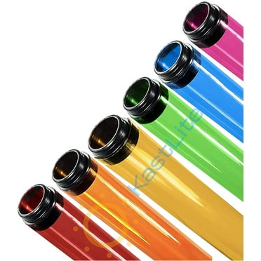 KastLite Fluorescent Multicolor Light Bulbs, Impact Resistant (6 Pack)