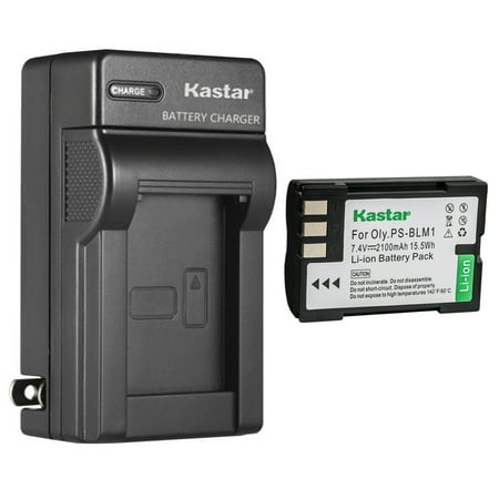 Kastar 1-Pack BLM-1 Battery and AC Wall Charger Replacement for Olympus BLM-1 BLM-1S, BLM-01 BLM01, PS-BLM1, BCM-2, E-3 E3, E-30 E30, E-520 E520, EVOLT E-300 E300, EVOLT E-330 E330, EVOLT E-500 E500