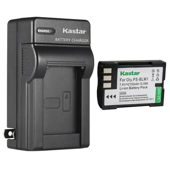 Kastar 1-Pack BLM-1 Battery and AC Wall Charger Replacement for Olympus BLM-1 BLM-1S, BLM-01 BLM01, PS-BLM1, BCM-2, E-3 E3, E-30 E30, E-520 E520, EVOLT E-300 E300, EVOLT E-330 E330, EVOLT E-500 E500