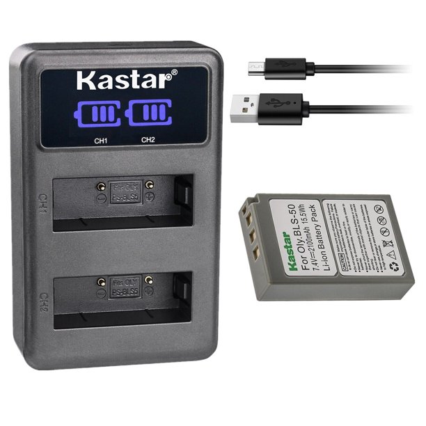 Kastar 1-Pack BLS-50 Battery and LED2 USB Charger Compatible with