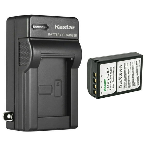Kastar 1-Pack BLX1 Battery and AC Wall Charger Replacement for Olympus OM SYSTEM BLX-1 Lithium-Ion Battery, Olympus OM System BCX-1 Battery Charger, Olympus OM System OM-1 Mirrorless Camera