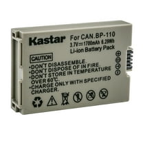 Kastar 1-Pack BP-110 Battery 3.7V 1700mAh Replacement for Canon VIXIA HF R27 HFR27, VIXIA HF R26 HFR26, VIXIA HF R206 HFR206, VIXIA HF R205 HFR205 Cameras
