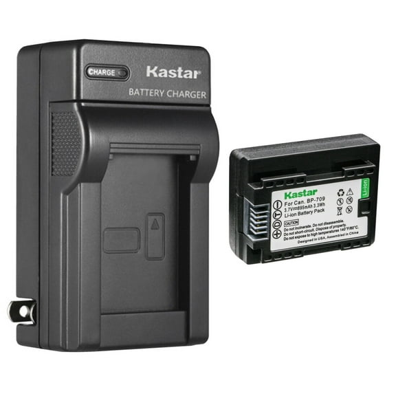 Kastar 1-Pack BP-709 Battery and AC Wall Charger Replacement for Canon VIXIA HF R37 HFR37, VIXIA HF R38 HFR38, VIXIA HF R40 HFR40, VIXIA HF R42 HFR42, VIXIA HF R50 HFR50, VIXIA HF R52 HFR52 Camera