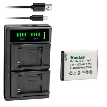 Kastar LTD2 Battery Charger Kit – For Canon BP-208 BP-208DG, Elura 100 FVM300, 1300mAh, Li-Ion