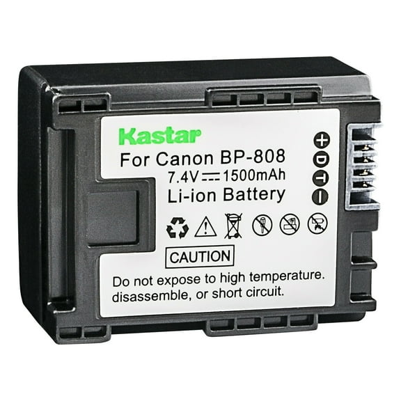 Kastar 1-Pack BP-808 Battery 7.4V 1500mAh Replacement for Canon VIXIA HG30, XA10, XA10 HD, FS10, FS11, FS20, FS21, FS22, FS31, FS40, FS100, FS200, FS300, FS400, HF G10, HF G20, VIXIA HF M30 Camera