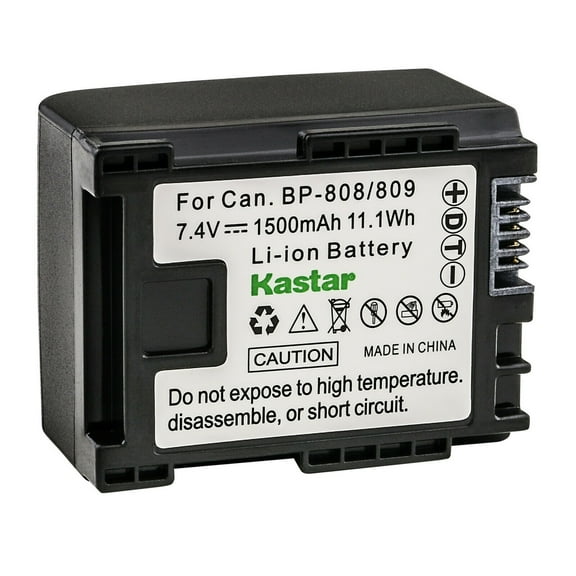 Kastar 1-Pack BP-809 Battery 7.4V 1500mAh Replacement for Canon VIXIA HF M406 HFM406, VIXIA HF S10 HFS10, VIXIA HF S11 HFS11 Camera, BP-809 BP809 BP-809/B BP-809/S, BP-819 BP819, BP-827 BP827 Battery