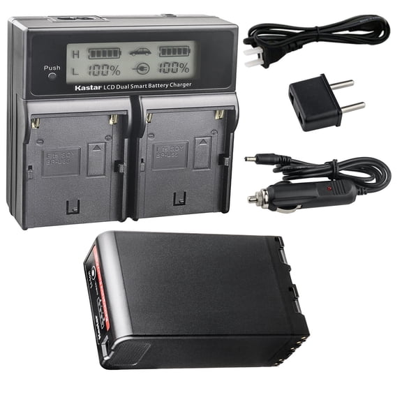 Kastar 1-Pack BP-U90 Battery and CH04 Dual Fast Charger Compatible with Sony PMW-100, PMW-150, PMW-150P, PMW-160, PMW-200, PMW-300, PMW-300K1, PMW-EX1, PMW-EX1R, PMW-EX3, PMW-EX3R, PMW-EX160 Camera