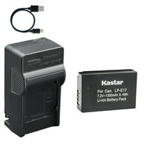 Kastar 1-Pack Battery and AC & USB-C Charger, Compatible with Canon LP-E17, EOS Rebel T6i, T7i, T8i, SL2, SL3, EOS M3, M5, M6, M6 Mark II, 77D, 200D, 250D, 800D, RP, R8, R10, R50, R50 V, R100 Camera