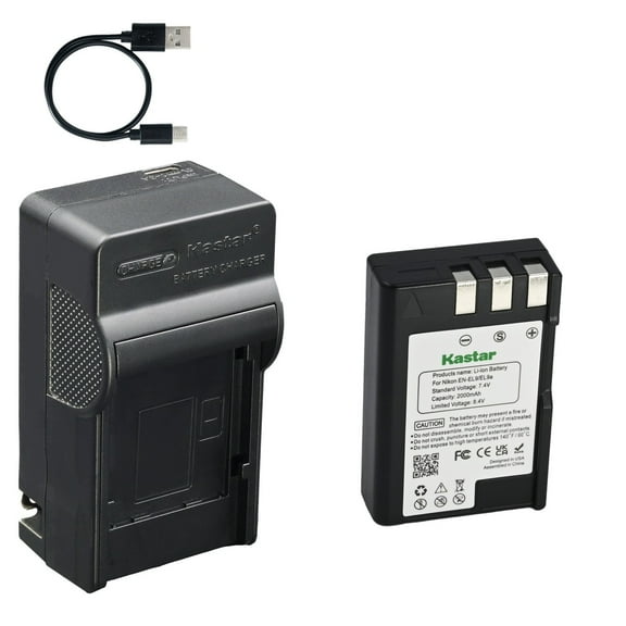 Kastar 1-Pack Battery and AC & USB-C Charger, Compatible with Nikon EN-EL9 EN-EL9a EN-EL9e and Nikon D40 D40X D60 D3000 D5000 DSLR Cameras and BG-2A Battery Grip