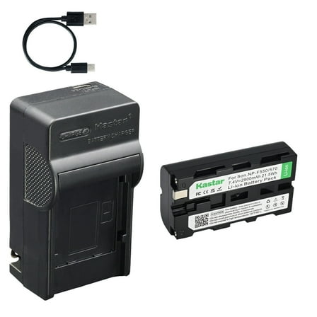 Kastar 1-Pack Battery and AC & USB-C Charger, Compatible with Sony NP-F Series, Accsoon CineEye 2/2S/Pro, CineView HE/Quad, FeelWorld CUT6 FW568 L7, Nanlite Forza 60 II, Sound Devices 633 MixPre-6 II