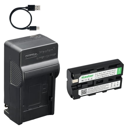 Kastar 1-Pack Battery and AC & USB-C Charger, Compatible with Sony NP-F Series, Accsoon CineEye 2/2S/Pro, CineView HE/Quad, FeelWorld CUT6 FW568 L7, Nanlite Forza 60 II, Sound Devices 633 MixPre-6 II