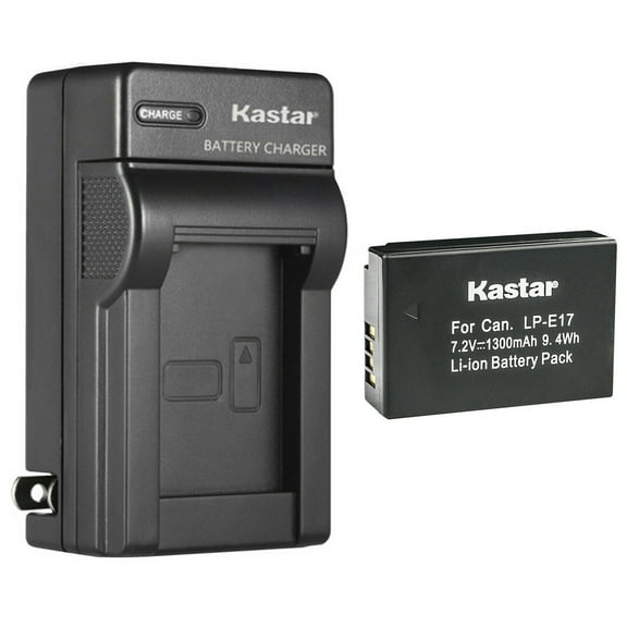 Kastar 1-Pack Battery and AC Wall Charger Replacement for Canon LP-E17 LPE17, 9967B02 Battery, Canon EOS R8 Mirrorless Camera, EOS R50 Mirrorless Camera, Canon BG-E18, BG-E18 IR Battery Grip