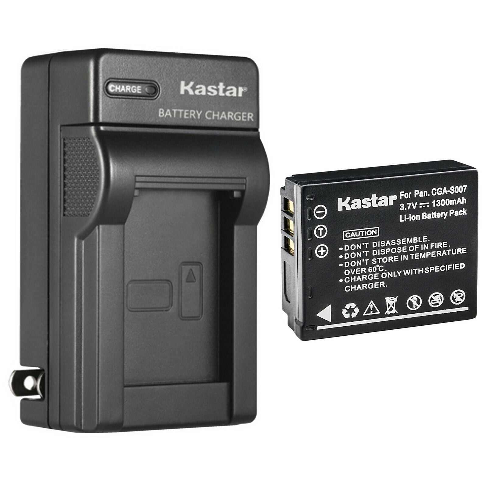 Kastar 3-Pack Battery and AC Wall Charger Replacement For