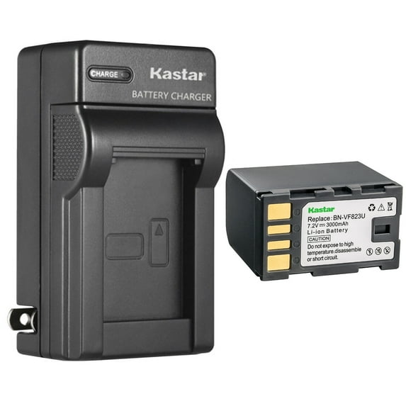 Kastar 1-Pack Battery and AC Wall Charger Replacement for JVC GZ-HD320 GZ-HD320AC GZ-HD320BUS GY-HM70 GY-HM100 GY-HM100U GY-HM150 GY-HM170U GY-HM180 GY-HM360 GR-D720 GR-D720EK GR-D720EX GR-D720US