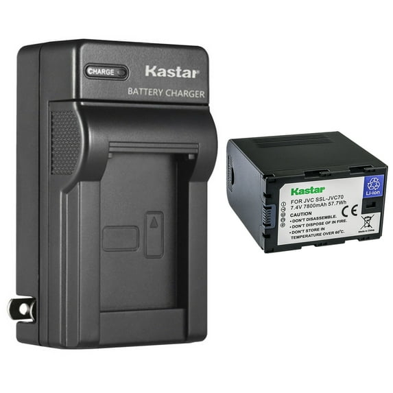 Kastar 1-Pack Battery and AC Wall Charger Replacement for JVC SSL-JVC50, SSLJVC50, JVC50, SSL-JVC70, SSLJVC70, JVC70, SSL-JVC75, SSLJVC75, JVC75, BN-S8I50, BNS8I50 Battery