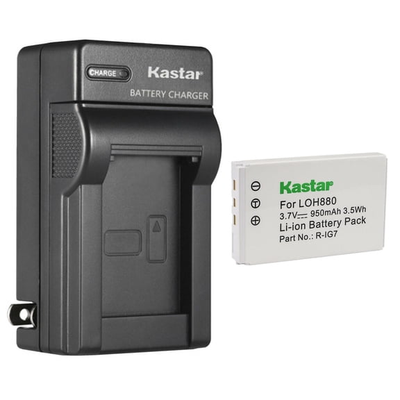 Kastar 1-Pack Battery and AC Wall Charger Replacement for Logitech Remote R-IG7 RIG7 R1G7 Harmony 895 Harmony 900 Harmony 900 Pro Harmony 900 Remote MONSTER AV100 MONSTER AVL300 MONSTER AVL300S
