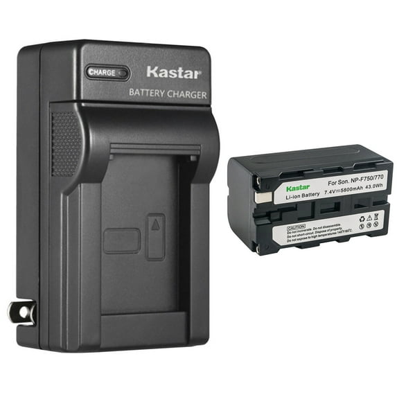 Kastar 1-Pack Battery and AC Wall Charger Replacement for Sony PLM-100 PLM-50 PLM-A35 PLM-A55 Q002-HDR1 UPX-2000 NEX-EA50M NEX-FS100 NEX-FS700R NEX-FS700RH FDR-AX1 PXW-Z100 PXW-Z150 CCD-RV100