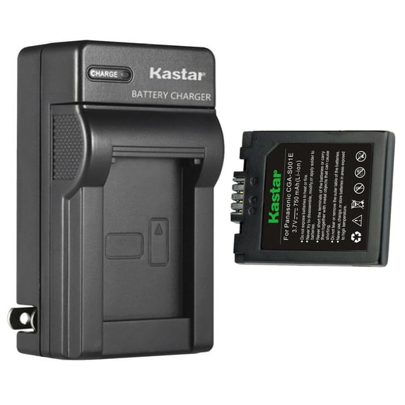 Kastar 1-Pack Battery and AC Wall Charger Replacement for Panasonic CGA-S001 DMC-FX1GC-A, DMC-FX1GC-D, DMC-FX1GC-G, DMC-FX1GC-R, DMC-FX1GC-S , DMC-FX5, DMC-FX5BS, DMC-FX5EG, DMC-FX5EG-A, DMC-FX5EG-S
