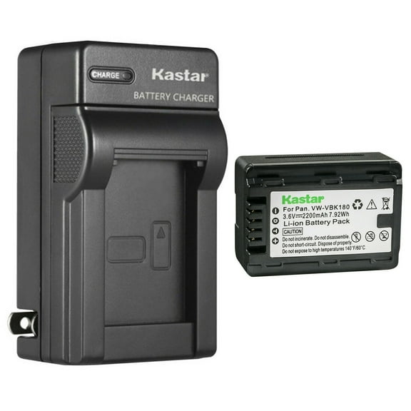 Kastar 1-Pack Battery and AC Wall Charger Replacement for Panasonic HC-V700, HC-V700GK, HC-V700K, HC-V700M, HC-V700MGK, HC-V700MK, HC-V707, HDC-H80, HDC-HS40, HDC-HS40K, HDC-HS60, HDC-HS60K, HDC-HS60P