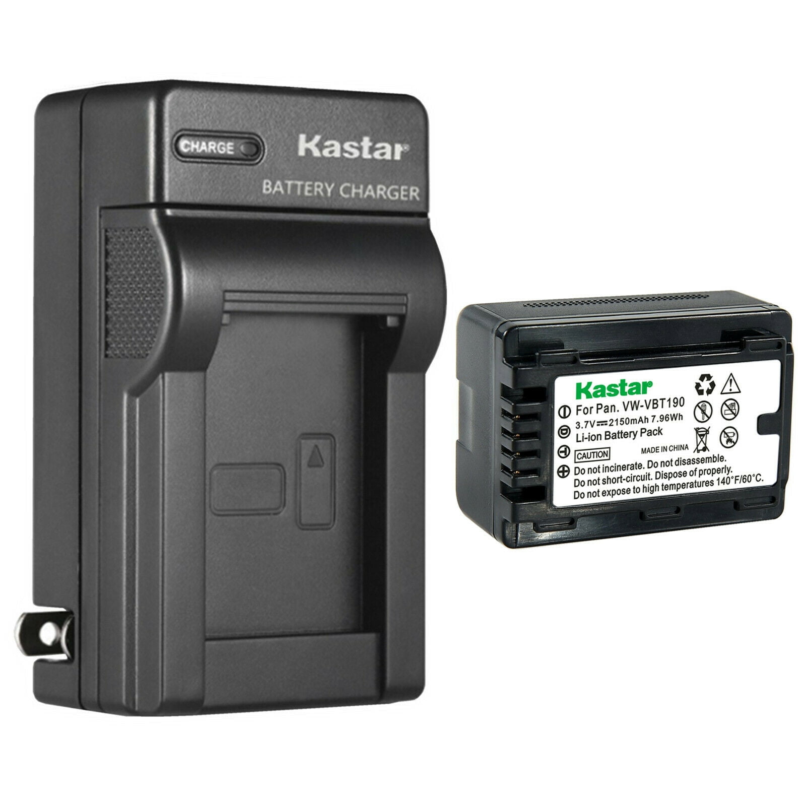 Kastar 1-Pack Battery and AC Wall Charger Replacement for Panasonic HC-V770K, HC-V770GK, HC-V770MGK, HC-V800, HC-V800K, HC-VX1, HC-VX1K, HC-VX870, HC-VX870K, HC-VX870GK, HC-VX870MGK, HC-VX870MGKK