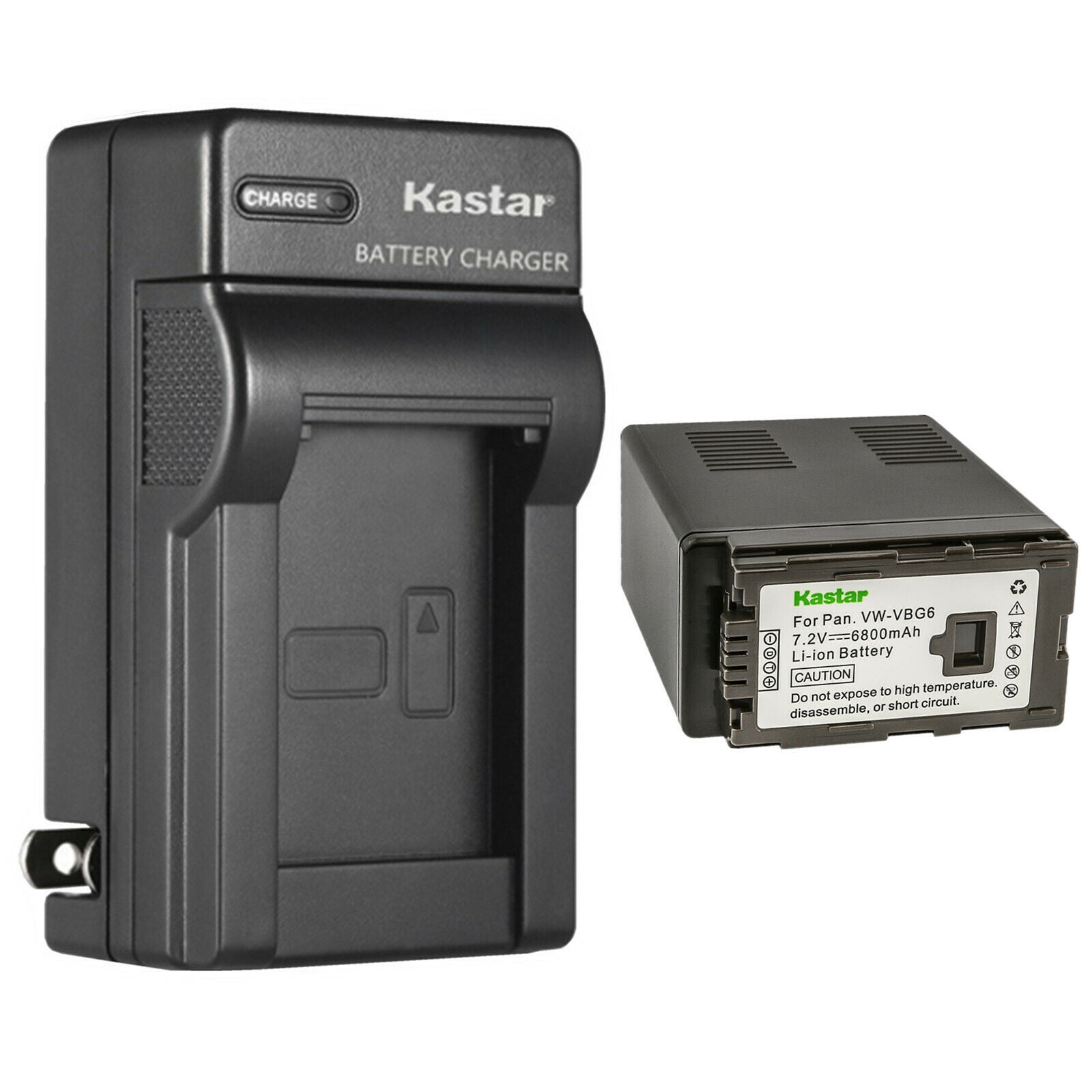 Kastar 1-Pack Battery and AC Wall Charger Replacement for Panasonic VW-VBG6 VW-VBG6GK VW-VBG6-K VW-VBG6PPK, CGA-E625 Battery, Panasonic DE-A38, VSK0631, VSK0698 Charger