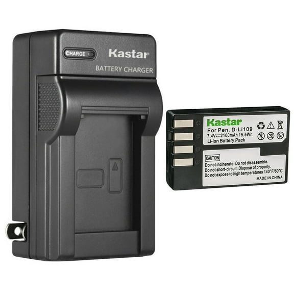 Kastar 1-Pack Battery and AC Wall Charger Replacement for Pentax D-Li109 Battery, Pentax D-BC109 Charger, Pentax K-R KR, K-30 K30, K-50 K50, K-70 K70, K-500 K500, K-S1 KS1, K-S2 KS2, KP, KF Camera