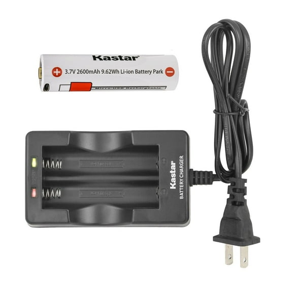 Kastar 1-Pack Battery and AC Wall Charger Replacement for ProTac HL-X USB, ProTac HL USB Headlamp, Siege X USB, ProTac 2L-X USB, and Vantage 180 X USB, SLB26 Battery