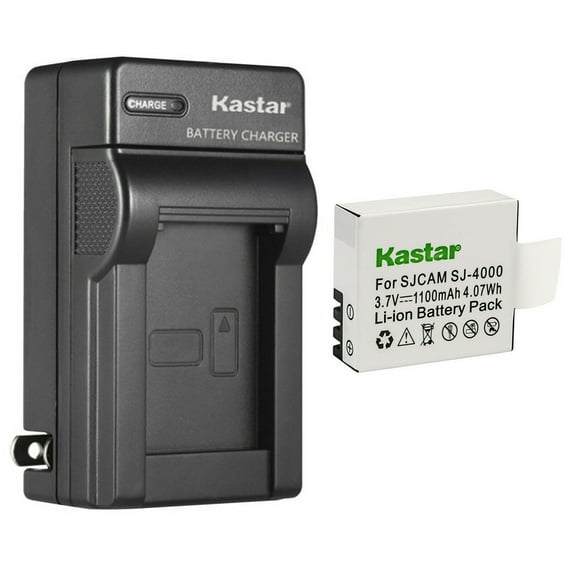Kastar 1-Pack Battery and AC Wall Charger Replacement for QUMOX SJ5000, QUMOX SJ5000 WiFi, QUMOX SJ6000, SJCAM M10, SJCAM Qumox BoomYours, SJCAM Qumox DX 288812, SJCAM Qumox DX 288813 Action Camera