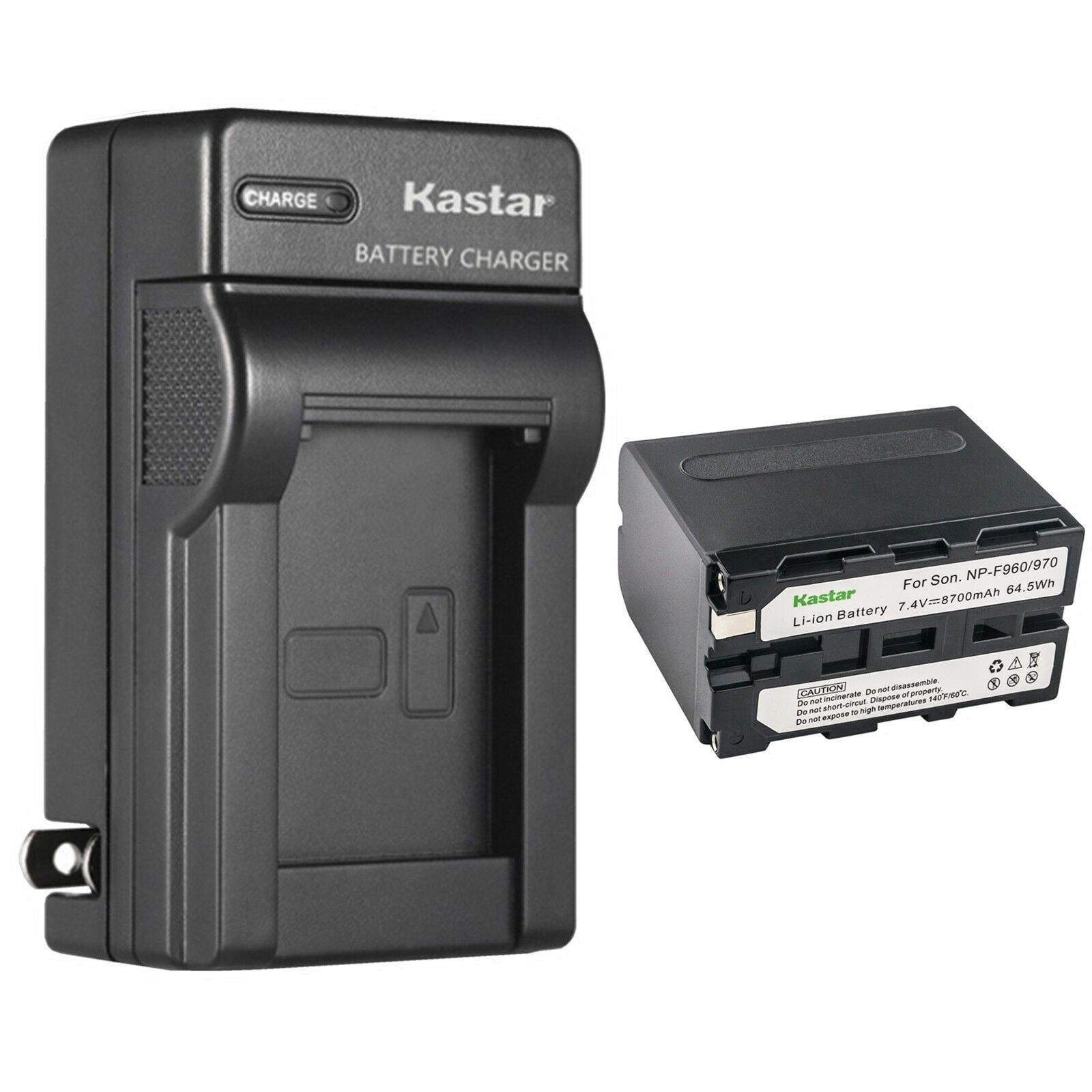 Kastar 1-Pack Battery and AC Wall Charger Replacement for Sony DSR-200 DSR-PD100 DSR-PD150 DSR-PD170 DSR-PD190 DSR-V10 EVO-250 DKC-FP3 GV-A100 GV-A500 GV-A500E GV-A700 GV-D200 GV-D300 GV-D700 GV-D800