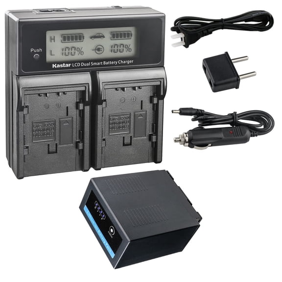 Kastar 1-Pack CGR-D54 Pro Battery and CH04 Fast Charger Compatible with Panasonic AG-AC8PJ AG-AC30 AG-AC90 AG-AC90P AG-AC90PJ AG-AC90PX AG-DVC7 AG-DVC7P AG-DVC15 AG-DVC15P AG-DVC30 AG-DVC30E Camera