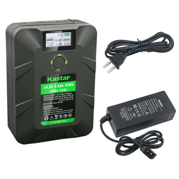 Kastar 1-Pack Battery and D-Tap Charger Compatible with Sony PVM-9042QM / PVM-9042QM (with DC-L10 Adapter) PVM-9045QM / PVM-9045QM(with DC-L10 Adapter) PVM-9L2 (Color Video Monitor)