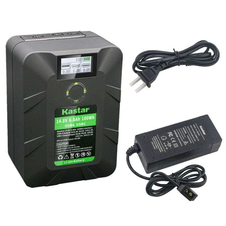 Kastar 1-Pack Battery and D-Tap Charger Replacement for NEEWER BP