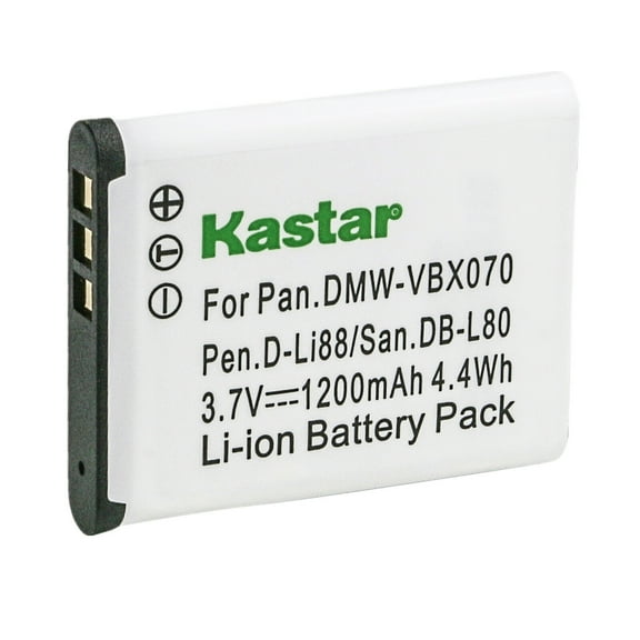 Kastar 1-Pack Battery DB-L80 Replacement for Sanyo DB-L80 DBL80 Battery, Sanyo Xacti DMX-CA100, DMX-CA100K, DMX-CA100P, DMX-CA100Y, DMX-CG10, DMX-CG10C, DMX-CG10Ki Camera