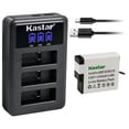 thumbnail image 1 of Kastar 1 Pack Battery + LCD Triple USB Charger Compatible with Gopro HERO Camera, Hero 5 Action Camera, HERO5 Black, Hero 5 HD Black, HERO5 Silver, Hero 5 HD Silver, Hero 6 Action Camera, HERO6 Black, 1 of 5