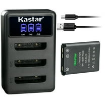 Kastar 1 Pack Battery and LCD Triple USB Charger Compatible with Nikon Coolpix S60, Coolpix S80, Coolpix S200, Coolpix S202, Coolpix S210, Coolpix S220, Coolpix S230, Coolpix S500, Coolpix S510