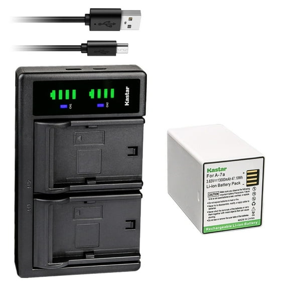 Kastar 1-Pack Battery and LTD2 USB Charger Compatible with Arlo A7 A-7a, A14 A-14a, 308-50019-02, 308-50034-01, 1INR19/66-4 Battery, Arlo GO 2 ITE Security Camera (VML2030), FBK1101 FBK1101-1SCNAS