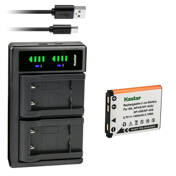 Kastar 1-Pack Battery and LTD2 USB Charger Compatible with Fujifilm NP-45 NP-45A NP-45B NP-45S, Fujifilm FinePix XP10 FinePix XP11 FinePix XP15 FinePix XP20 FinePix XP21 FinePix XP22 FinePix XP30