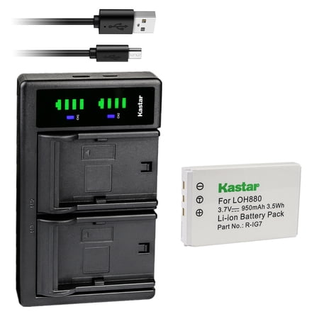 Kastar 1-Pack Battery and LTD2 USB Charger Compatible with Logitech NC1002 NTA2340 R-IG7 RIG7 R1G7 RLI001.9 R-RG7 Logitech Harmony 720 Harmony 720 Pro Harmony 720 Remote Harmony 780 Harmony 785