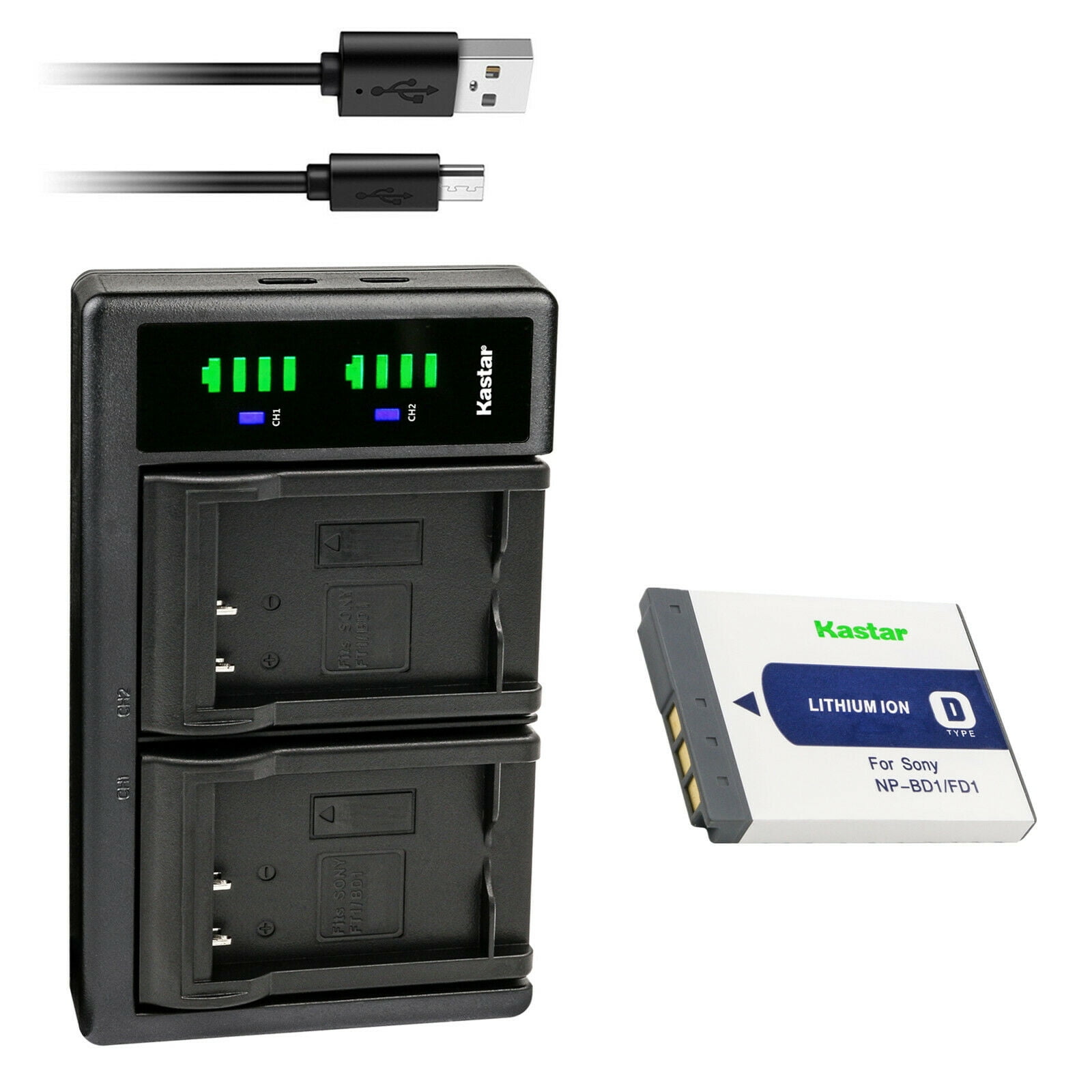 Kastar 1-Pack Battery and LTD2 USB Charger Compatible with Sony NP-BD1 ...