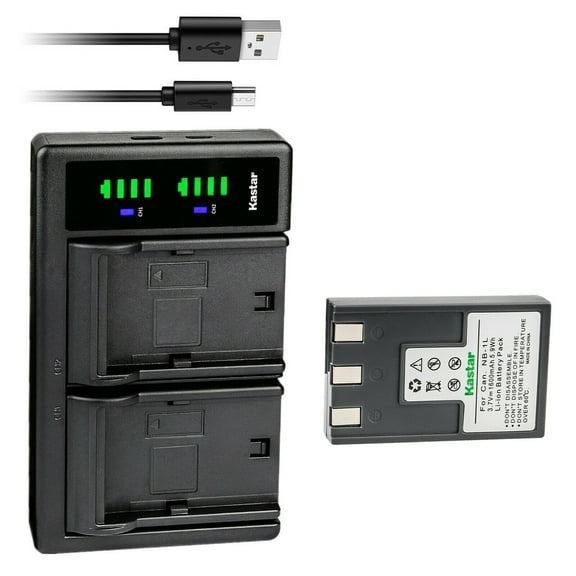 Kastar 1-Pack Battery and LTD2 USB Charger Replacement for Canon Digital IXUS V2, Digital IXUS V3, Digital IXUS VII, PowerShot S200, PowerShot S230, PowerShot S300, PowerShot S330 Cameras