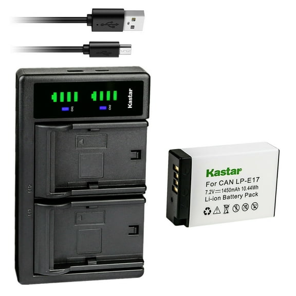 Kastar 1-Pack Battery and LTD2 USB Charger Replacement for Canon LP-E17 LPE17, 9967B02 Battery, Canon EOS RP, EOS R10 Mirrorless Digital Camera, KISS X8i, KISS X9i, Rebel SL2 Camera