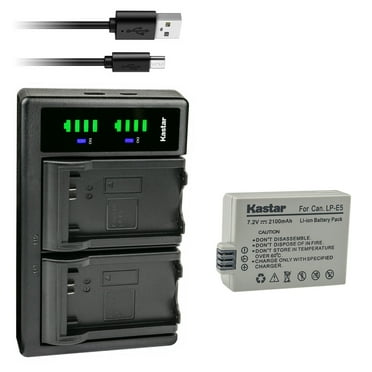 Kastar 1-Pack Battery and LTD2 USB Charger Replacement for Canon LP-E5 LPE5 Battery, Canon LC-E5, LC-E5C, LC-E5E Charger, Canon EOS Rebel XSi, EOS Rebel XS, EOS Rebel T1i, EOS 450D, EOS 500D Cameras