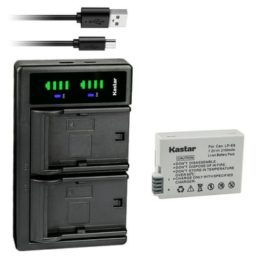 Kastar 1-Pack Battery and LTD2 USB Charger Replacement for Canon LP-E8 Battery, LC-E8 LC-E8E Charger, Canon EOS 600D, EOS 650D, EOS 700D, EOS Kiss X4, EOS Kiss X5, EOS Kiss X6 Camera, Canon BG-E8 Grip