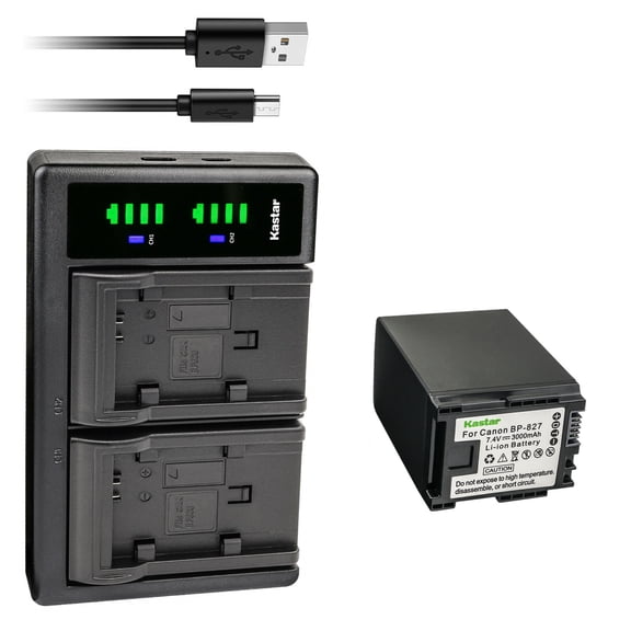 Kastar 1-Pack Battery and LTD2 USB Charger Replacement for Canon VIXIA HF M40 HFM40, VIXIA HF M41 HFM41, VIXIA HF M46 HFM46, VIXIA HF M400 HFM400, VIXIA HF M406 HFM406, VIXIA HF S10 HFS10